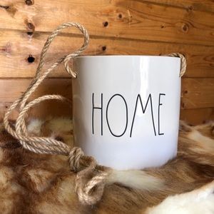 Rae Dunn Rope Nautical Hanging “Home” Plant Pot